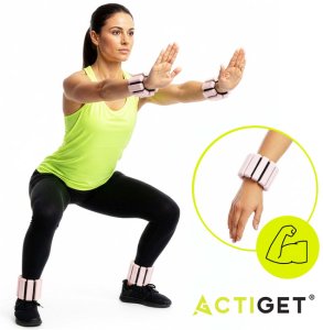 Obciążenia na ręce i nogi 2x0,5 kg do treningu fitness i cardio, jasnoróżowe UNIWERSALNY 10