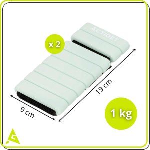 Obciążenia na ręce i nogi 2x1 kg do treningu fitness i cardio, miętowe UNIWERSALNY 11