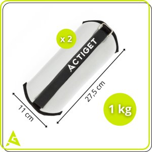 Obciążenia na ręce i nogi 2x1 kg do treningu fitness i cardio, szare UNIWERSALNY 13