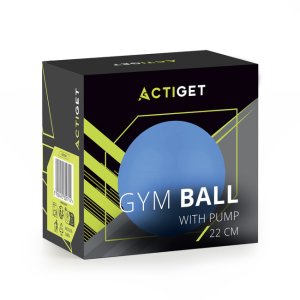 Piłka do pilatesu i rehabilitacji 22 cm z pompką gimnastyczna do ćwiczeń niebieska UNIWERSALNY 13