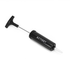 Piłka do pilatesu i rehabilitacji 22 cm z pompką gimnastyczna do ćwiczeń niebieska UNIWERSALNY 4