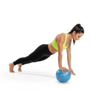 Piłka do pilatesu i rehabilitacji 22 cm z pompką gimnastyczna do ćwiczeń niebieska UNIWERSALNY 8