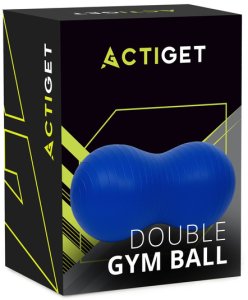 Piłka gimnastyczna fasolka 85 cm z pompką rehabilitacyjna orzeszek do ćwiczeń niebieska UNIWERSALNY 12