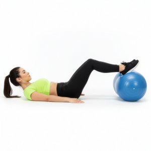 Piłka gimnastyczna fasolka 85 cm z pompką rehabilitacyjna orzeszek do ćwiczeń niebieska UNIWERSALNY 4