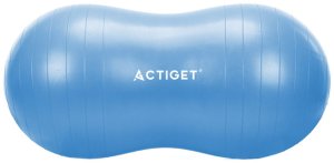 Piłka gimnastyczna fasolka 85 cm z pompką rehabilitacyjna orzeszek do ćwiczeń niebieska UNIWERSALNY 10