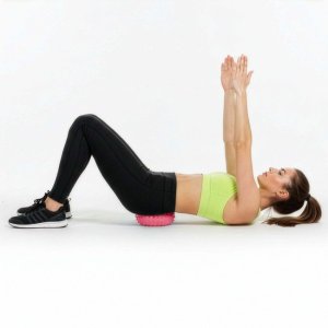 Piłka z kolcami do rehabilitacji 20 cm sensoryczna do masażu jeżyk z wypustkami różowa UNIWERSALNY 2