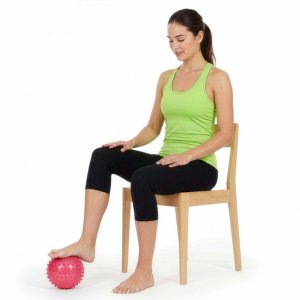 Piłka z kolcami do rehabilitacji 20 cm sensoryczna do masażu jeżyk z wypustkami różowa UNIWERSALNY 3