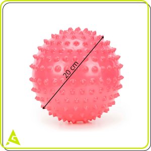 Piłka z kolcami do rehabilitacji 20 cm sensoryczna do masażu jeżyk z wypustkami różowa UNIWERSALNY 10