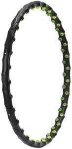 Hula hop z wypustkami masującymi 88 cm obręcz fitness, składana, czarno-zielone UNIWERSALNY 5