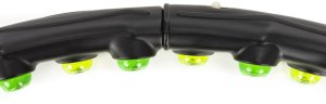 Hula hop z wypustkami masującymi 88 cm obręcz fitness, składana, czarno-zielone UNIWERSALNY 9