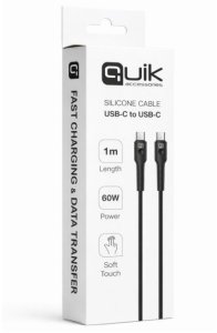 Quik Accessories QK-1011 Soft Silicone 60W Charging & Data Cable USB-C to USB-C 1m 3