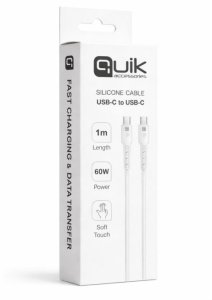 Quik Accessories QK-1012 Soft Silicone 60W Charging & Data Cable USB-C to USB-C 1m 3