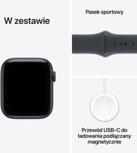 Smartwatch Apple Watch SE 3 GPS 44mm Midnight Alu Sport S/M Granatowy  (MEHN4MP/A) 8