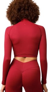 TOP SPORTOWY NA SIŁOWNIĘ LONGSLEEVE ZAPINANY CARPATREE ELITE RED 2