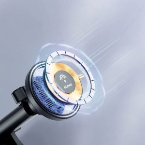 Dudao Uchwyt samochodowy do smartfona z ładowarką bezprzewodową Magsafe 15W - czarny Uchwyt samochodowy do smartfona z ładowarką bezprzewodową Magsafe 15W - czarny 5