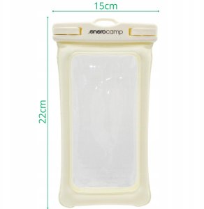 Enero Camp WODOODPORNE ETUI POKROWIEC NA TELEFON 12X22CM TPU ENERO CAMP KREMOWE 3