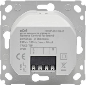 eQ-3 Homematic IP Przycisk ścienny do markowych przełączników 2-fach BRC2-2 2