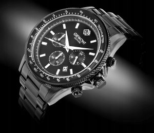 Zegarek Męski Giewont Chronograph Sapphire Czarny GW3520-B1 2