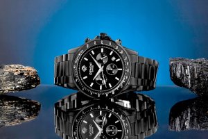 Zegarek Męski Giewont Chronograph Sapphire Czarny GW3520-B1 5