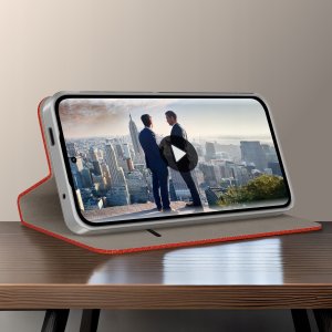 krainaGSM Etui z klapką do Xiaomi Redmi Note 15 5G Zamykane Czerwone Futerał + Folia 3