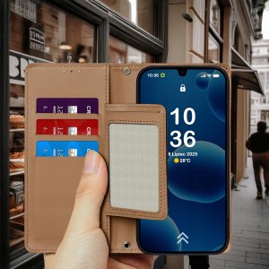 krainaGSM ETUI z klapką do Samsung A16 4G | A16 5G Zamykane Magnetyczne + SZKŁO 9H 6