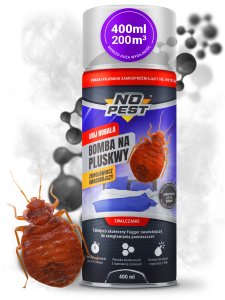 NO PEST Bomba Fogger Środek Oprysk Preparat na Pluskwy Domowe Karaluchy Pająki Rybiki Pchły Zamgławiacz Owadobójczy 400ml (2 szt) 7