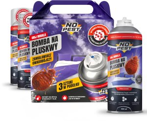 NO PEST Bomba Fogger Środek Oprysk Preparat na Pluskwy Domowe Karaluchy Pająki Rybiki Pchły Zamgławiacz Owadobójczy 400ml (3 szt) 6