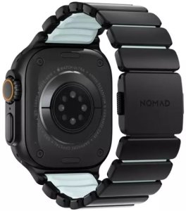 Nomad Stratos Band Black Titanium Icy Blue Glow FKM AW 45/46/49mm 2