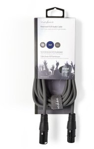 Kabel Nedis XLR M - XLR F 3m 5412810295630 3