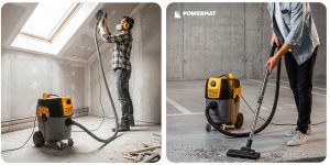 ODKURZACZ PRZEMYSŁOWY BEZWORKOWY 1600W GNIAZDO ZBIORNIK 30L DO WARSZTATU 5