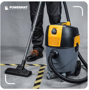 ODKURZACZ PRZEMYSŁOWY BEZWORKOWY 1600W GNIAZDO ZBIORNIK 30L DO WARSZTATU 8