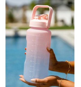BIDON BUTELKA NA WODĘ ZE SŁOMKĄ DUŻY 2L Z MIARKĄ SPORT SIŁOWNIA FITNESS 4