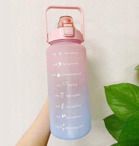 BIDON BUTELKA NA WODĘ ZE SŁOMKĄ DUŻY 2L Z MIARKĄ SPORT SIŁOWNIA FITNESS 5