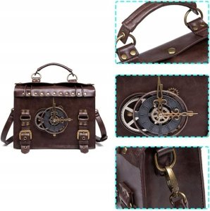 VINTAGE STEAMPUNK CROSSBODY PLECAK TORBA RETRO TECZKA GOTYCKA NA LAPTOP 2