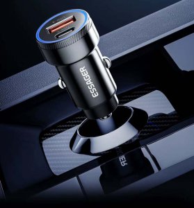 Ładowarka oryginalna samochodowa ESSAGER 54W USB A i USB C 5