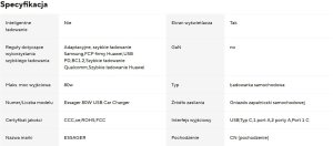 Ładowarka samochodowa ESSAGER 80W, wyświetlacz, 2 x USB A, 1 x USB C 11