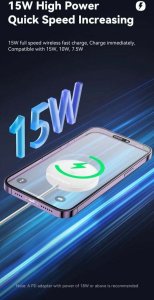 Ładowarka Essager szybka bezprzewodowa 15W biała 3