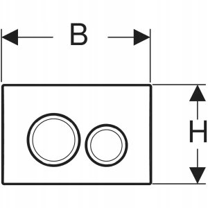 115.127.14.1 / GEBERIT / DELTA20 / PRZYCISK URUCHAMIAJĄCY OKRĄGŁY , CZARNY MAT / 2