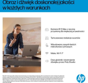 Laptop HP HP OmniBook X Flip Next Gen AI 16-as0021nw Copilot+ PC Intel Core Ultra 5 226V Hybryda (2w1) 40,6 cm (16") Ekran dotykowy 2K 16 GB LPDDR5x-SDRAM 1 TB SSD Wi-Fi 7 (802.11be) Windows 11 Home Srebrny 7