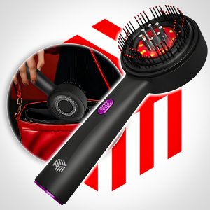 ELEKTRYCZNY MASAŻER DO GŁOWY 2W1 Z CZERWONYM ŚWIATŁEM LED I DOZOWNIKIEM 14