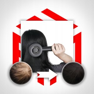 ELEKTRYCZNY MASAŻER DO GŁOWY 2W1 Z CZERWONYM ŚWIATŁEM LED I DOZOWNIKIEM 6