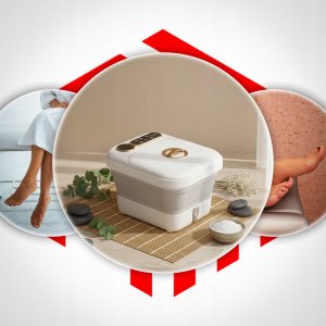 HYDROMASAŻER DO STÓP HYDROMASAŻ SHIATSU SKŁADANY Z FUNKCJĄ GRZANIA 6
