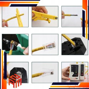Zestaw narzędzi ZAM ZESTAW NARZĘDZI SIECOWYCH TESTER KABLI RJ45 O197-1 13