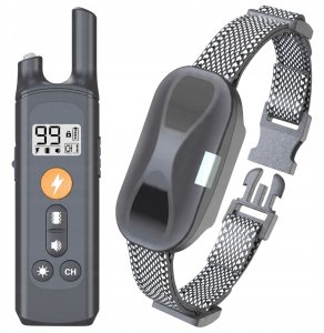 Elektryczna Obroża Dla Psa Treningowa Bezpieczna ZAM 800m LED Wodoodporna 15