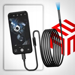 KAMERA INSPEKCYJNA DO TELEFONU ENDOSKOPOWA 3M JAKOŚĆ FULL HD WODOODPORNA 5