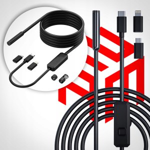 KAMERA INSPEKCYJNA DO TELEFONU ENDOSKOPOWA 3M JAKOŚĆ FULL HD WODOODPORNA 9