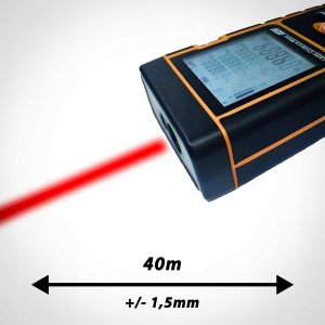DALMIERZ LASEROWY MIERNIK ODLEGŁOŚCI KĄTOMIERZ POZIOMICA IP54 40M 11