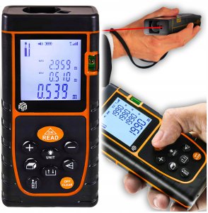 DALMIERZ LASEROWY MIERNIK ODLEGŁOŚCI KĄTOMIERZ POZIOMICA IP54 40M 7