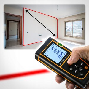 DALMIERZ LASEROWY MIERNIK ODLEGŁOŚCI KĄTOMIERZ POZIOMICA IP54 40M 10