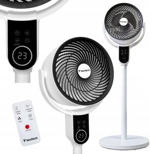 Wentylator Wiatrak Kolumnowy Stojący Oscylacyjny 360 3D VF-750 Biały 8